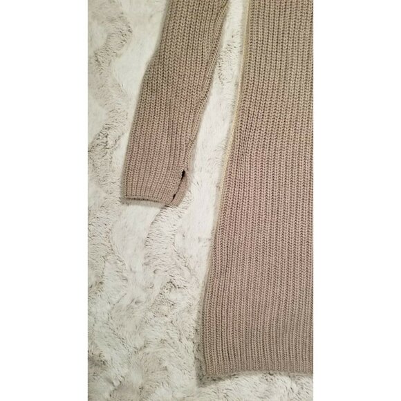 ✨️CL BCBG MAXAZRIA Cream Beige Taupe Long Sleeve Knit Sweater Dress Size XXS - Picture 7 of 10